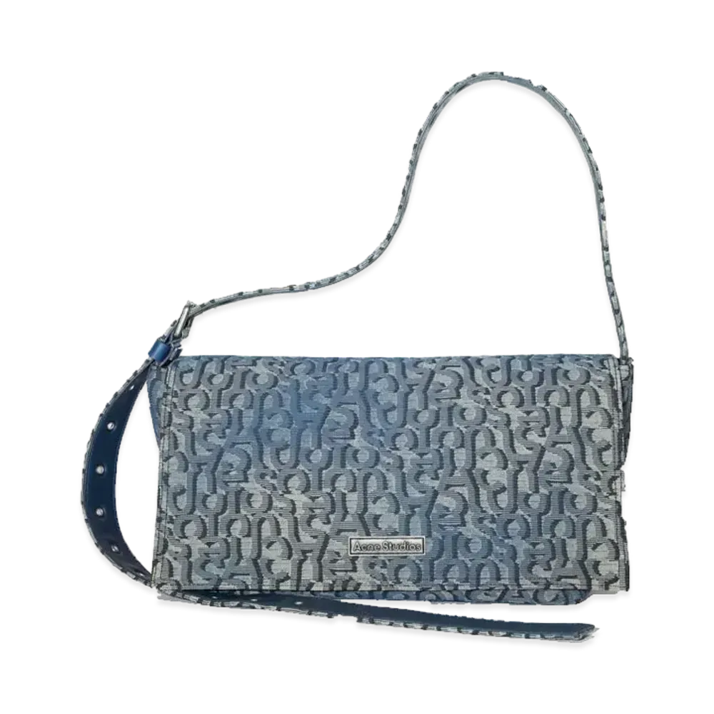 Acne Studios Monogram Shoulder Bag "Denim Blue"