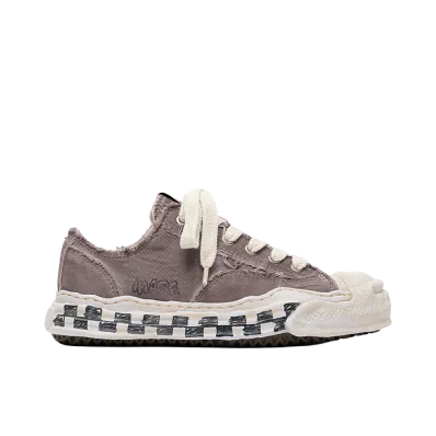 Maison MIHARA YASUHIRO HANK OG Graffiti Check Sole Canvas Low-top Sneakers "Gray"