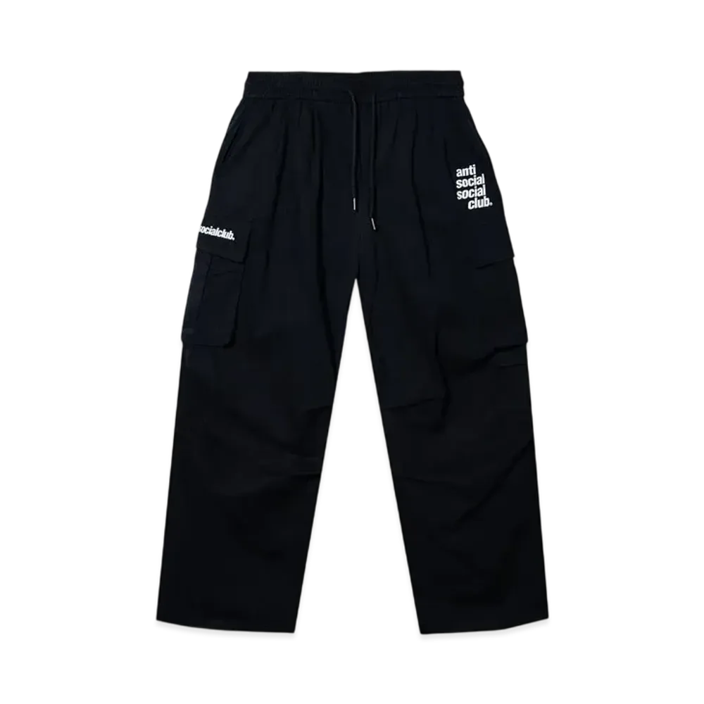 ANTI SOCIAL SOCIAL CLUB Major #1 Tear Into Silence Baggy Cargo Pants "Black"