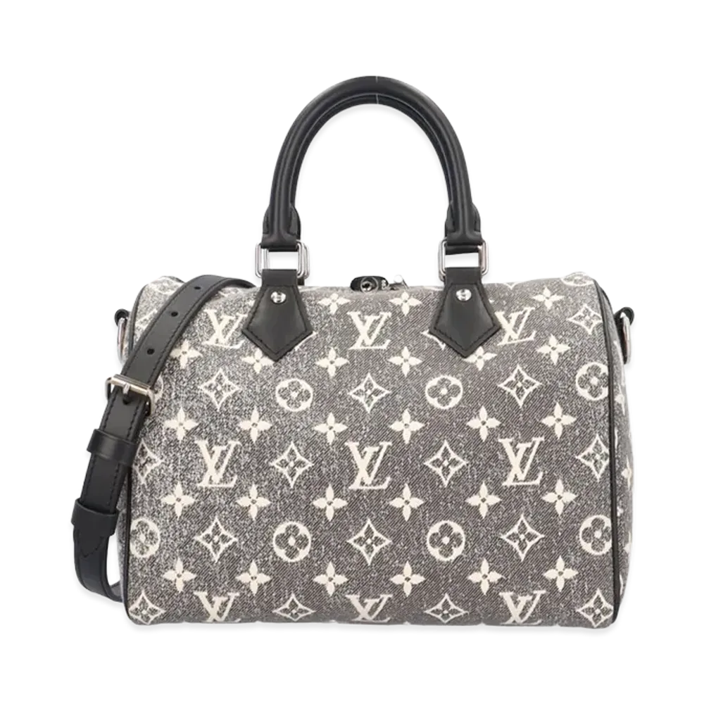 Louis Vuitton Speedy 25 Bandouliere Monogram Jacquard Denim "Gray"