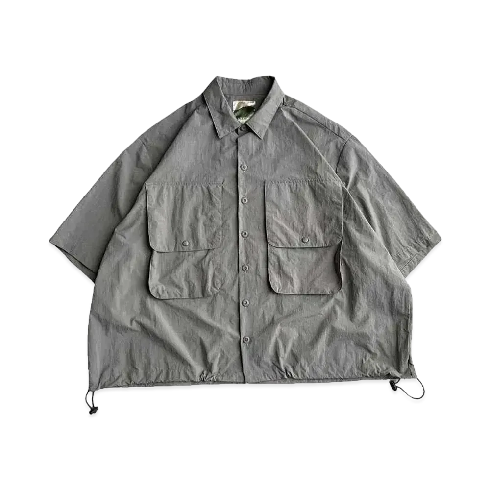 BALLSY.BROTHERS nylon front pocket shirt "Gray"