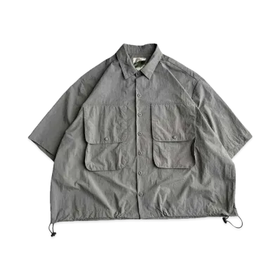 BALLSY.BROTHERS nylon front pocket shirt "Gray"