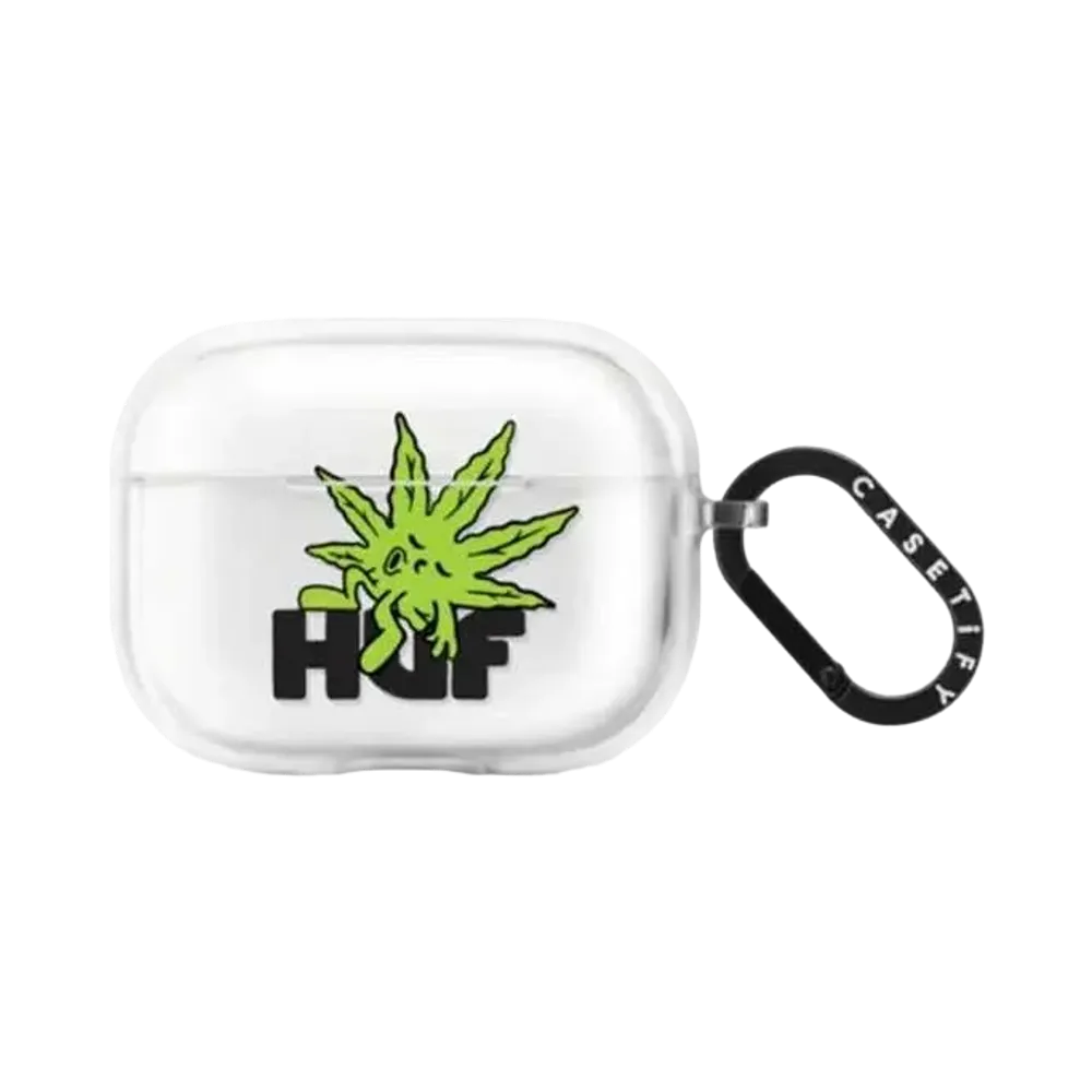 HUF x CASETiFY Green Buddy Earbuds Case Impact Case (AirPods Pro 2st Generation) "Frost"