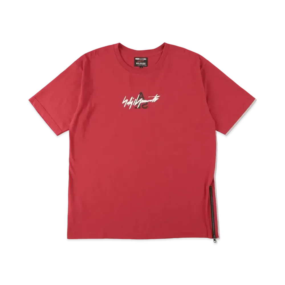 WIND AND SEA x WILDSIDE YOHJI YAMAMOTO TRIANGLE LOGO T-SHIRT "Red"