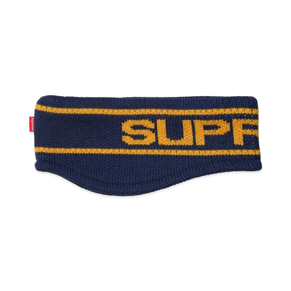 Supreme Contrast Logo Headband "Navy"