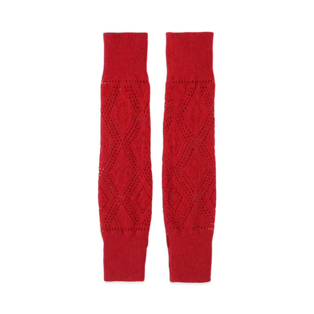 Yohji Yamamoto Y's WOOL LACE ARM WARMER "Red"