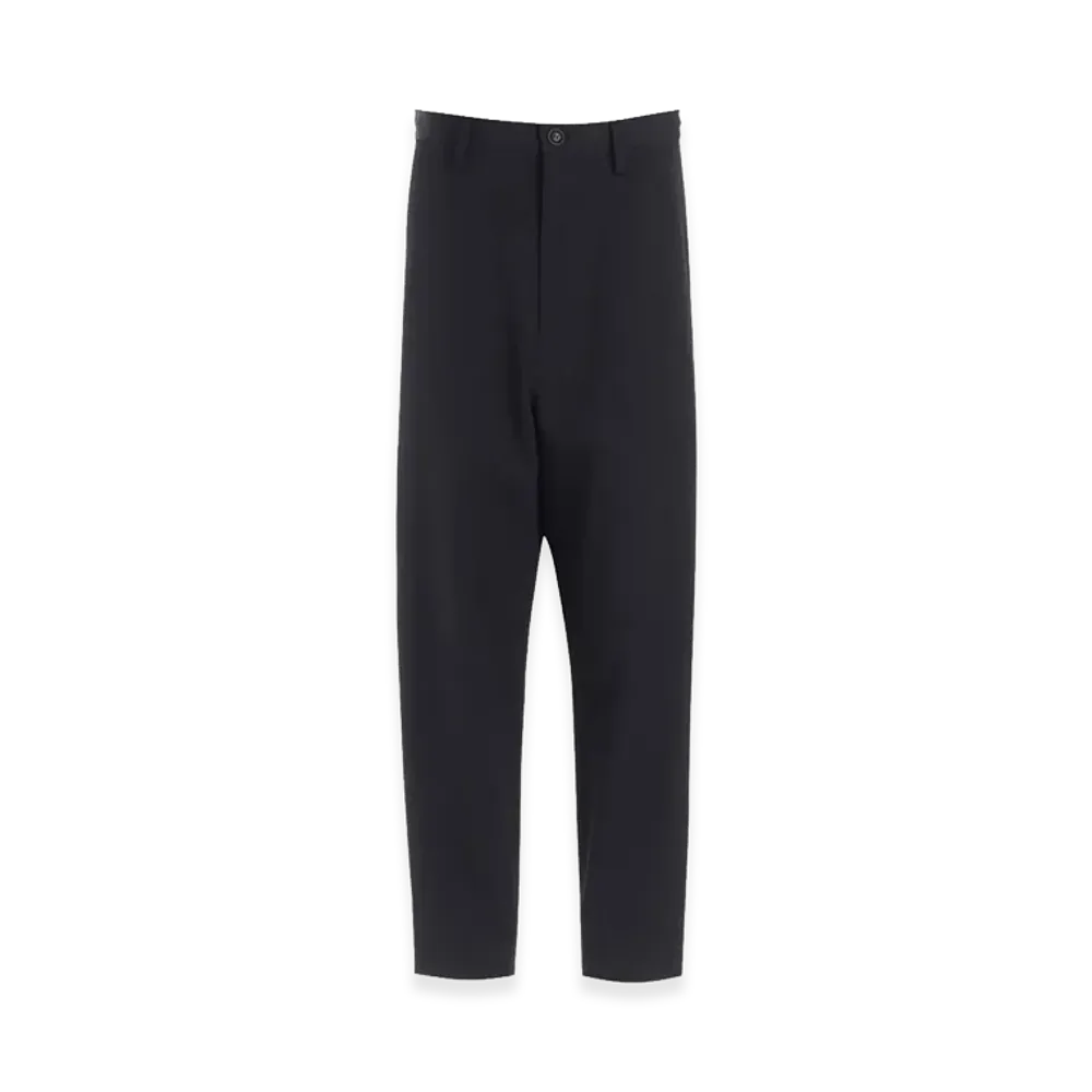 Y's Wool Gabardine Tapered Pants "Black"