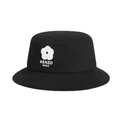 KENZO 'UTILITY' Embroidered Cotton Hat "Black"