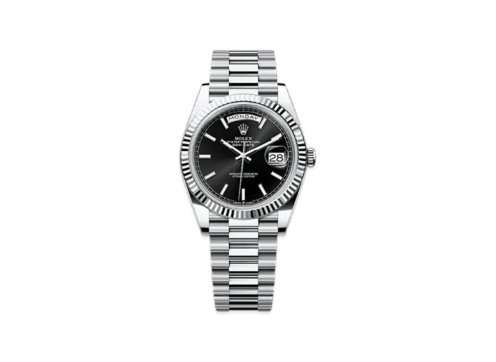 ROLEX Day-Date 40mm Platinum 228236 "Bright Black"