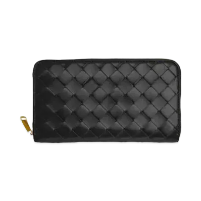 Bottega Veneta Zip Around Wallet "Nero"