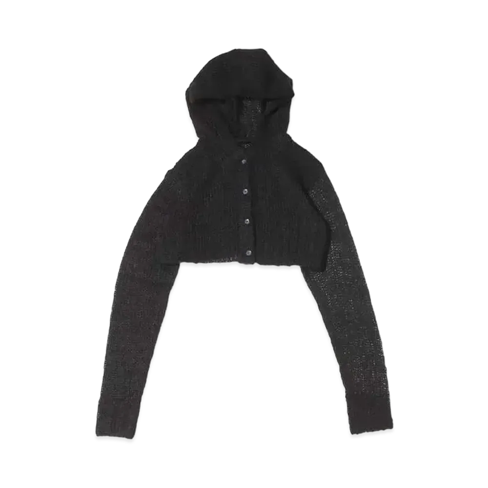 atmos pink Sukasiami Short Hoodie "Black"