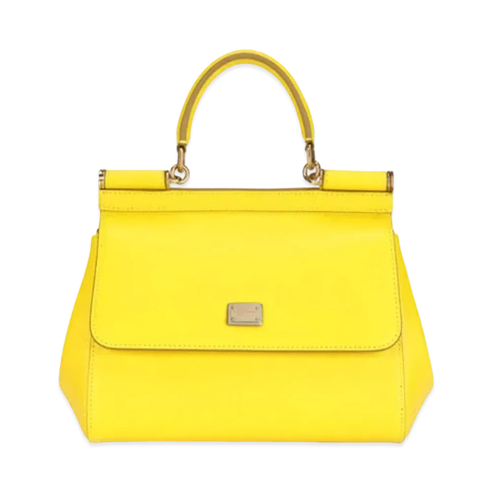 Dolce&Gabbana Sicily Bag Small Dauphine Calfskin "Yellow"