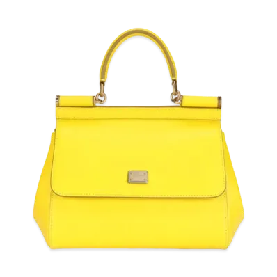 Dolce&Gabbana Sicily Bag Small Dauphine Calfskin "Yellow"