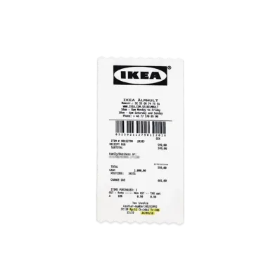 OFF-WHITE / IKEA MARKERAD "RECEIPT" Rug "White"