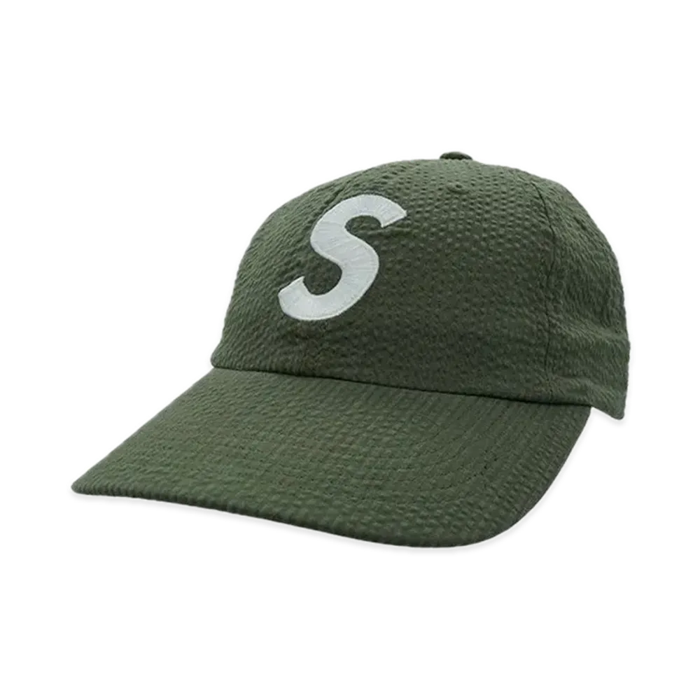 Supreme Seersucker S Logo 6-Panel "Green"