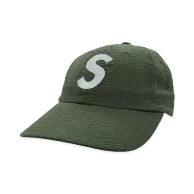 Supreme Seersucker S Logo 6-Panel "Green"