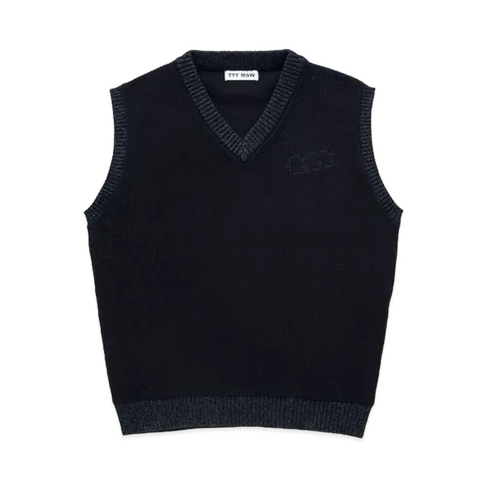 TTT MSW Lame Knit Vest "Black"