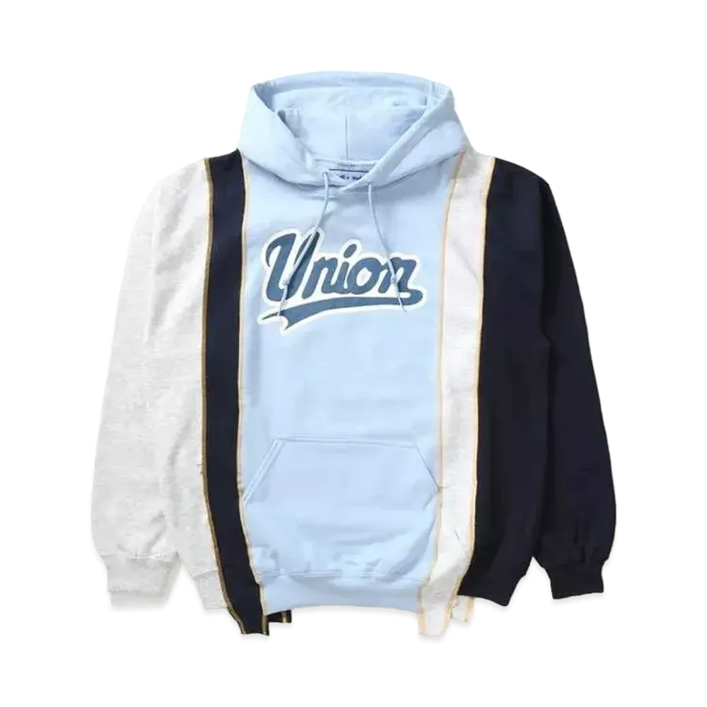 UNION X NEEDLES REBUILD/5 CUT HOODIE "Blue"