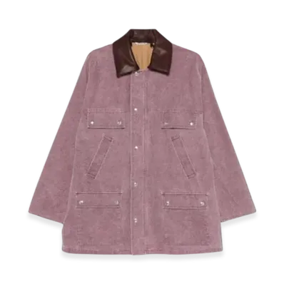 AURALEE Washed Organic Canvas Hunting Blouson Jacket "Purple"