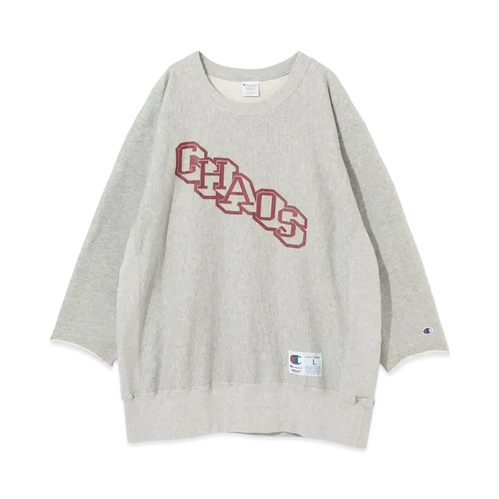 Champion x UNDERCOVER Reverse Weave Cut Off Crew Neck Sweatshirt "Oxford Gray"