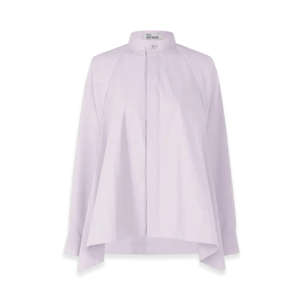 132 5. ISSEY MIYAKE Trapezoid Shirt "Icy Lilac"