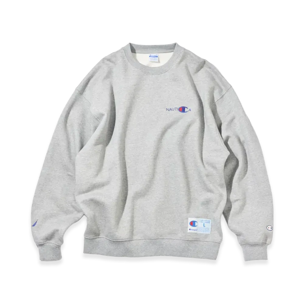 Champion x NAUTICA Embroidered Sweatshirt "Gray"