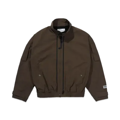 Poliquant THE DEFORMED BRUSHING BACK FLIGHT JACLET / THE PADDING HOODED VEST "BROWN"