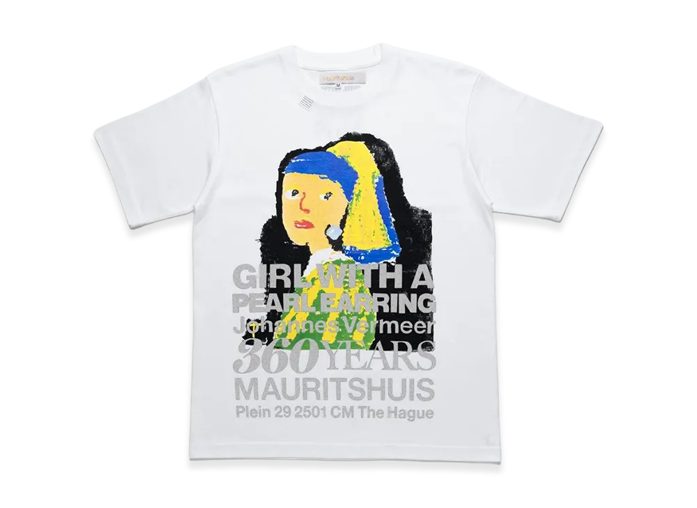 COMME des GARCONS Osaka x Mauritshuis x Tags Wkgpty Productions Sketch Girl With a Pearl Earring Print SP Tee "White"