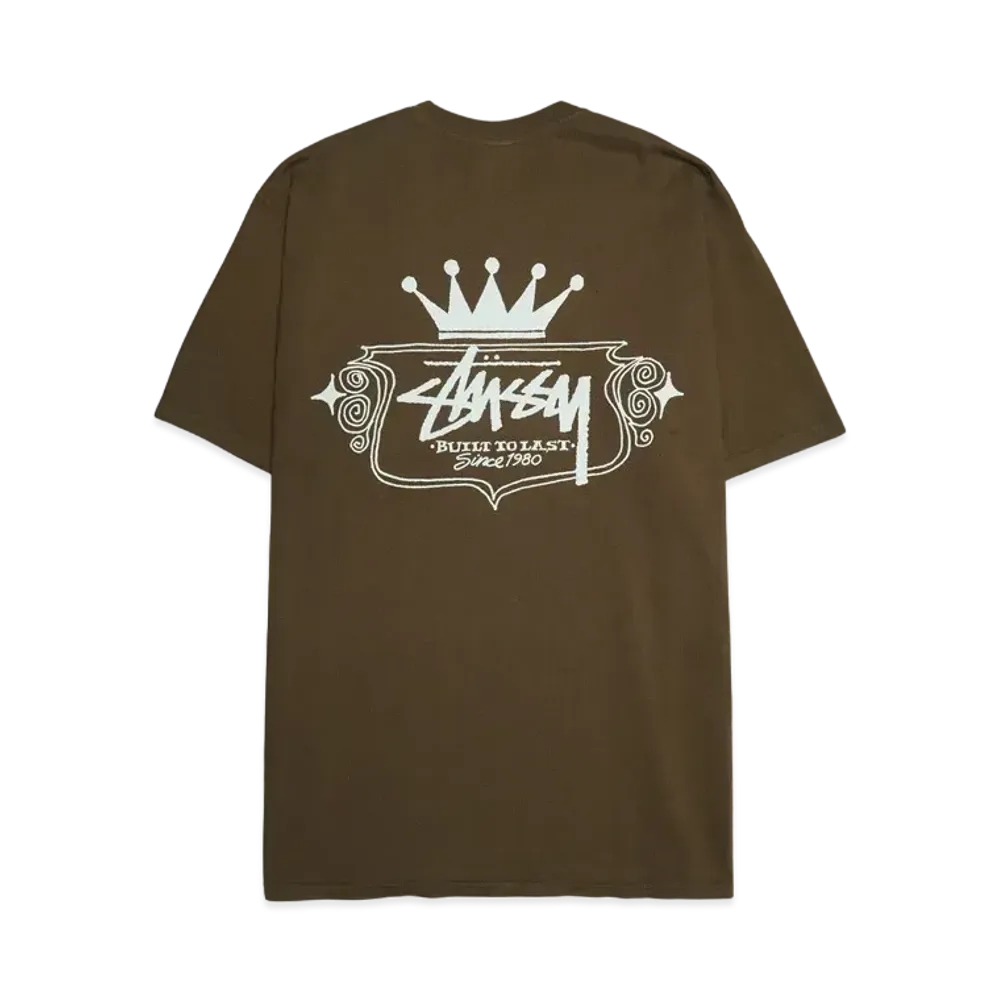 Stussy Built To Last Pig. Dyed Tee "Brown"