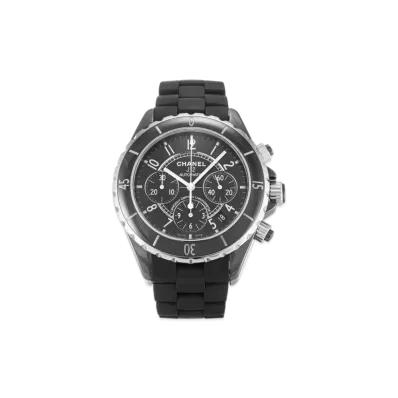 CHANEL J12 Ceramic/Rubber 41mm Chronograph "Black"