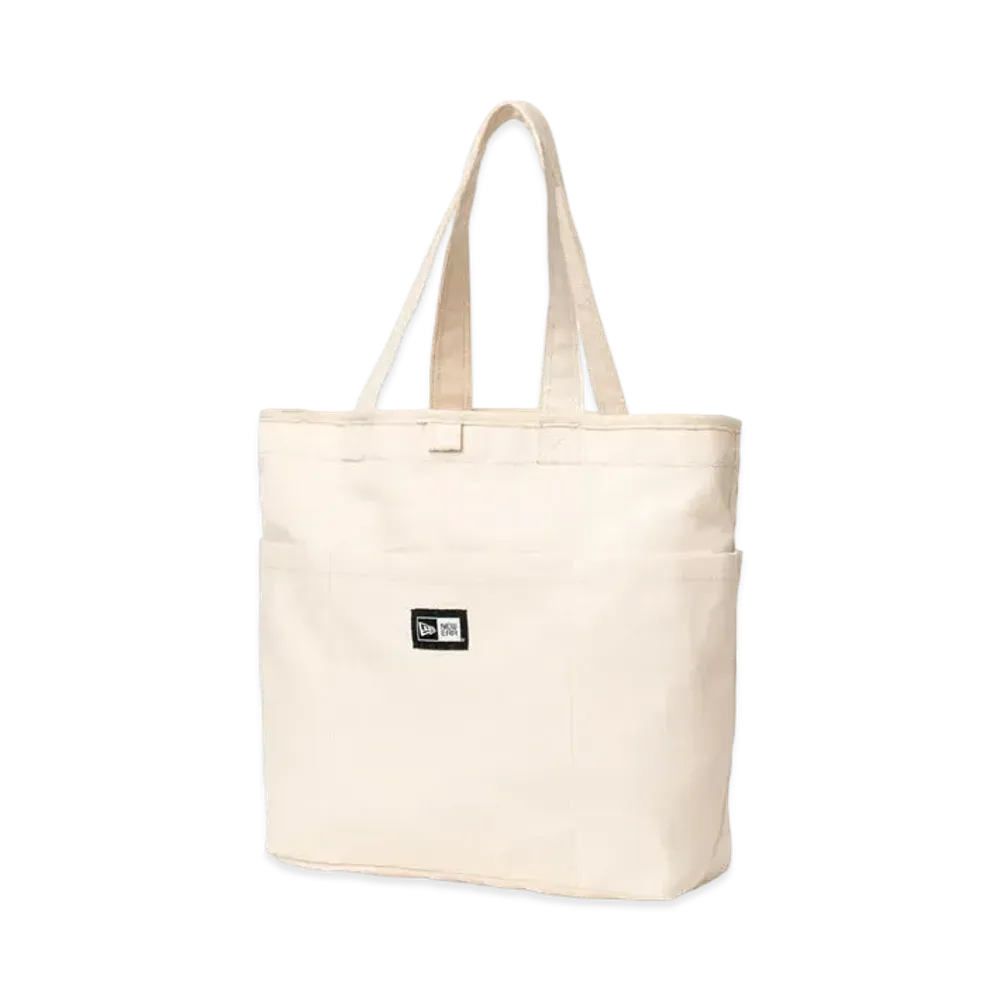 NEW ERA Utility Canvas Tote Bag 15L Box Logo "Ivory"