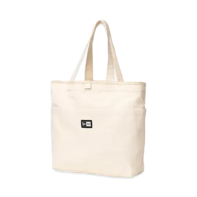 NEW ERA Utility Canvas Tote Bag 15L Box Logo "Ivory"