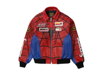 Supreme x Vanson Leathers Spider-Man Jacket "Red"