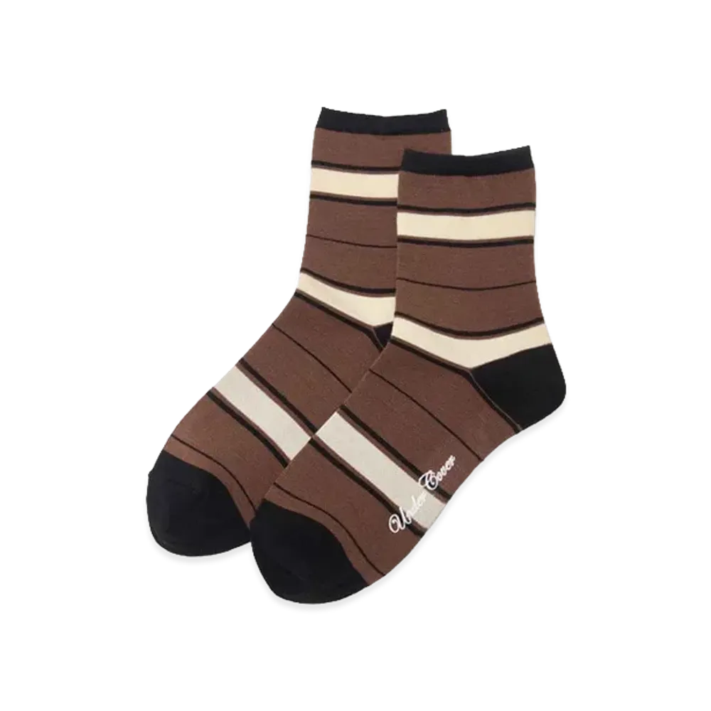 UNDERCOVER Wool Blend Acrylic Nylon Socks "Brown Base"