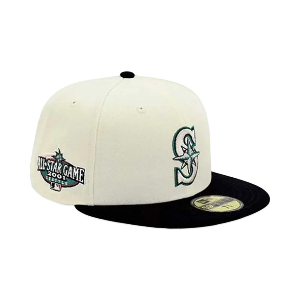 NEW ERA x THE CAP 59Fifty 'MLB Collection' Seattle Mariners "White/Black"