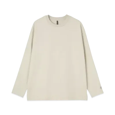 DESCENTE ALLTERRAIN Stretch Twill Long Sleeve T-Shirt "Gray Beige"