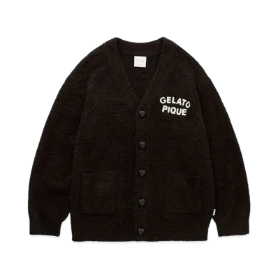 GELATO PIQUE Homme x Chocolat & Framboise Baby Moco Cardigan "Charcoal Gray"
