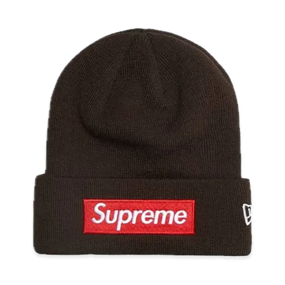 Supreme New Era Box Logo Beanie "Brown"