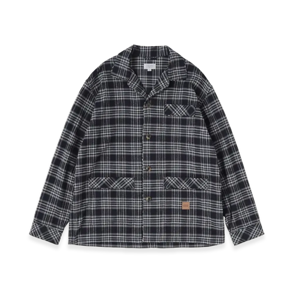 SEDAN ALL-PURPOSE Plaid Sleeping Jacket "Charcoal Brown"