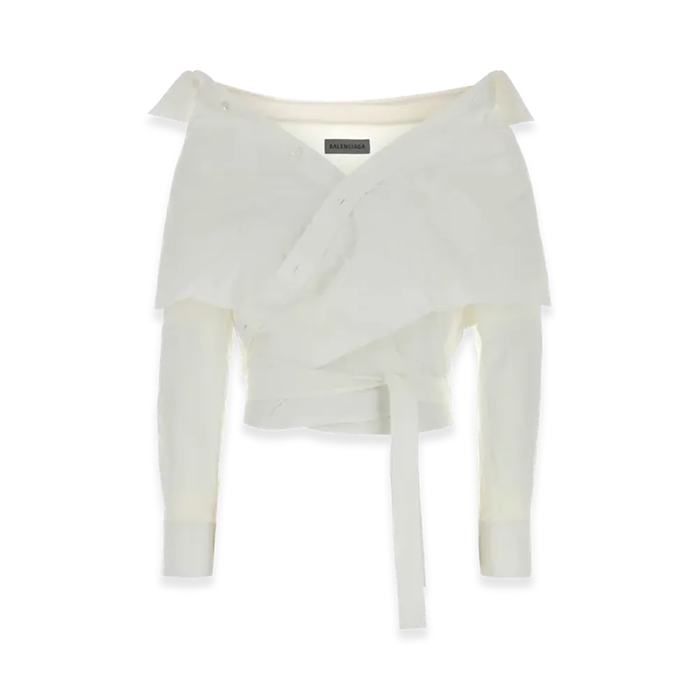 BALENCIAGA Women's Poplin Shirt "White"