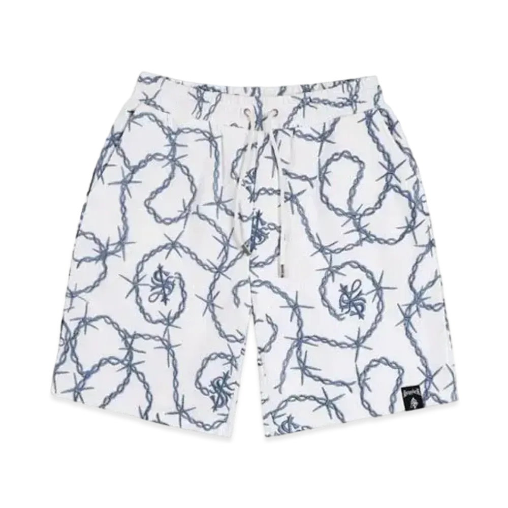 SUPPLIER Cross Chain Embroidery Shorts "White"