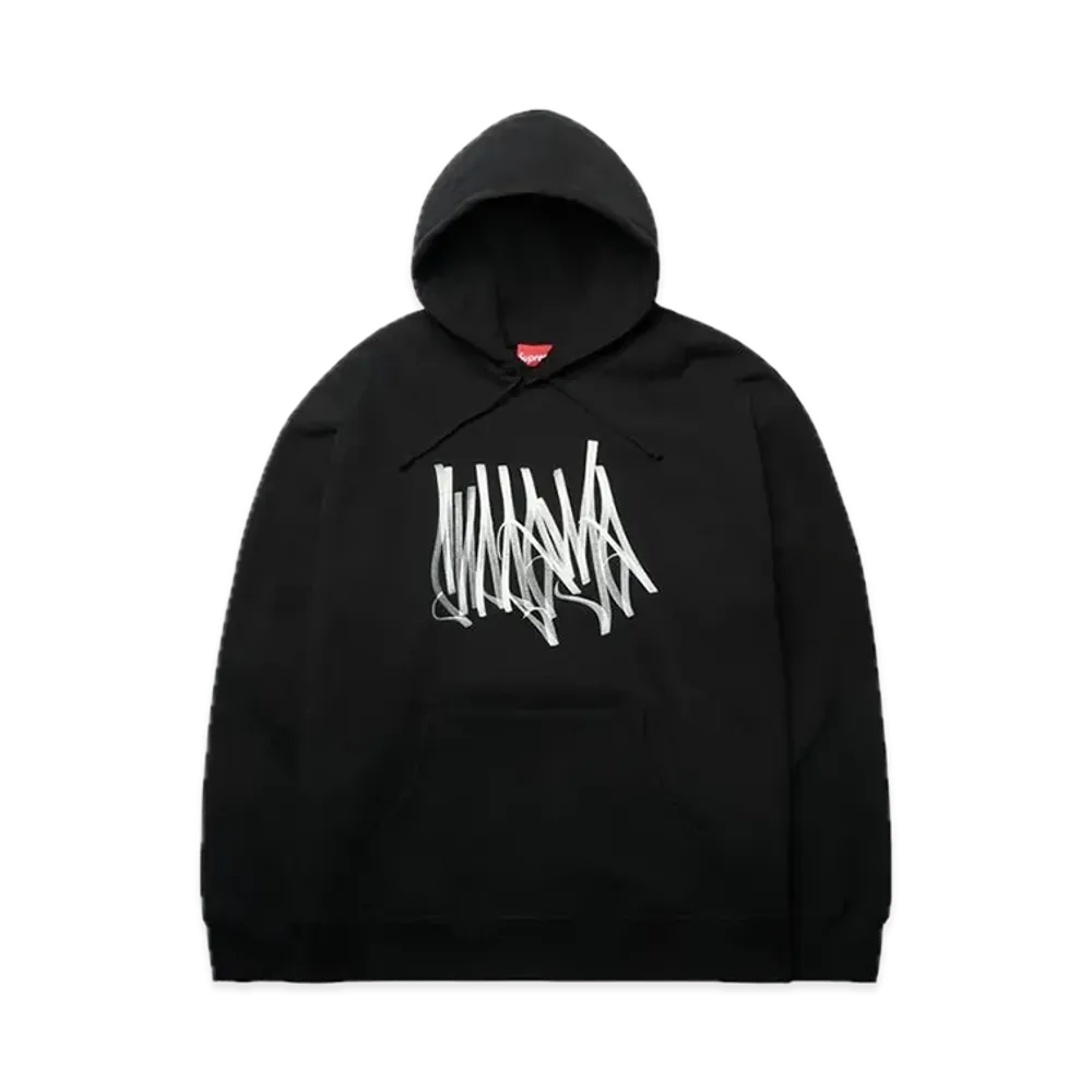 Supreme Tag Hooded Sweatshirt "Black"