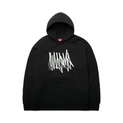 Supreme Tag Hooded Sweatshirt "Black"