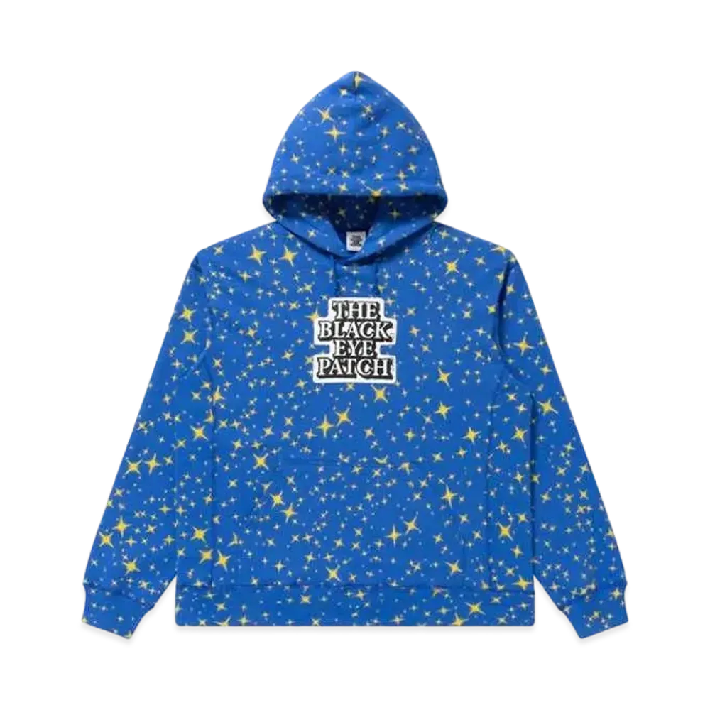 Blackeyepatch OG Label Star Patterned Hoodie "Blue"