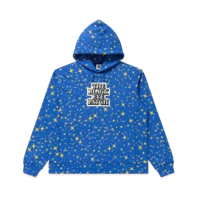 Blackeyepatch OG Label Star Patterned Hoodie "Blue"