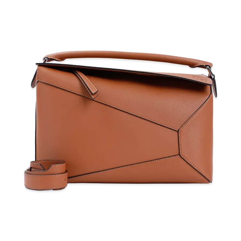 LOEWE Large Puzzle Edge Bag "Brown"