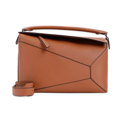 LOEWE Large Puzzle Edge Bag "Brown"