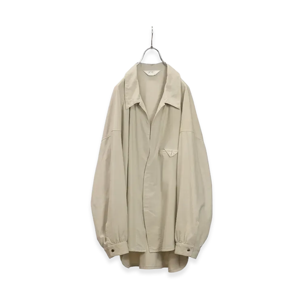 ANCELLM Silk Nep Long Shirt "Off"