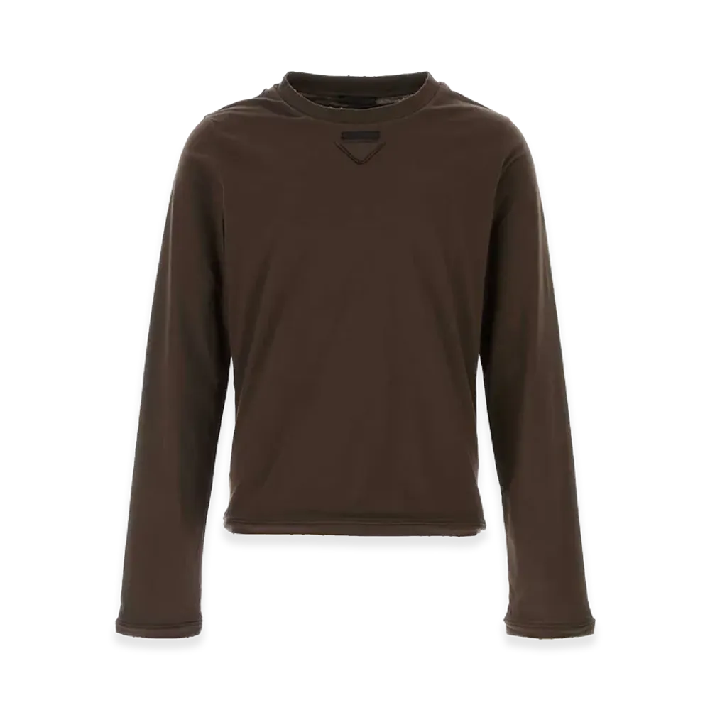 PRADA Cotton T-Shirt "Brown"