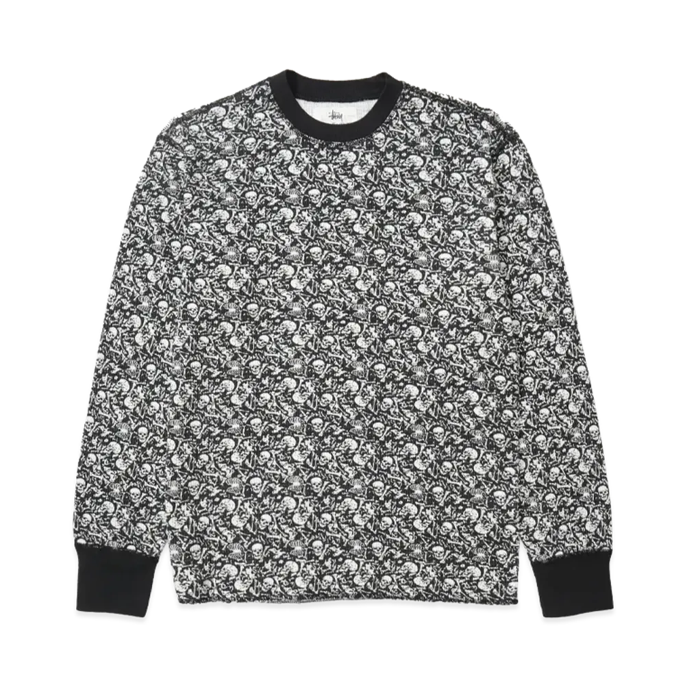 Stussy Pigment Dyed LS Thermal "Bones"